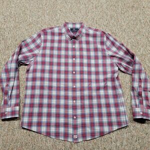 Vineyard Vines Murray Shirt Mens XL Red Plaid Slim Fit Button Down Long Sleeve